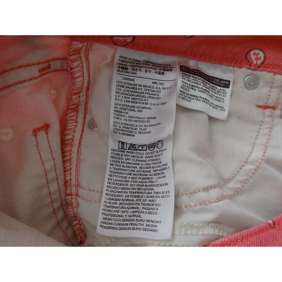 Levi's 535 legging silver tab coral paisley size 27. - Picture 7 of 9